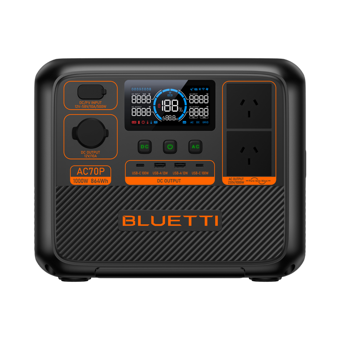 BLUETTI AC70P Portable Power Station | 1000W 864Wh